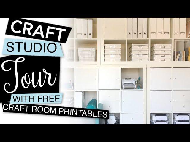 VectoriaDesigns Craft Studio Tour + Free Craft Room Printables | 2019