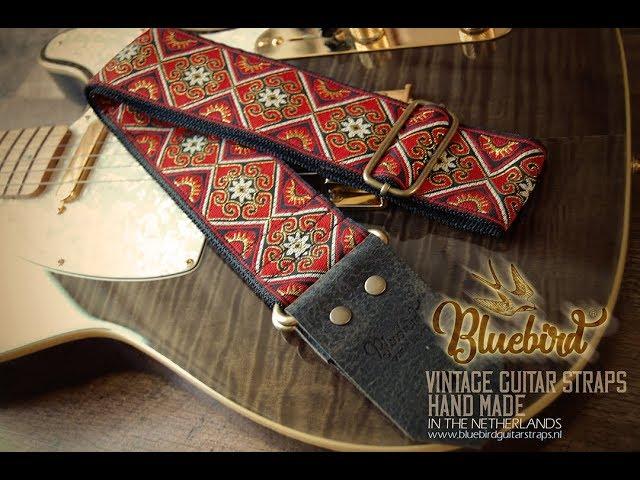 Bluebird Guitar Straps - Bluebird Standard Series - Red Versailles