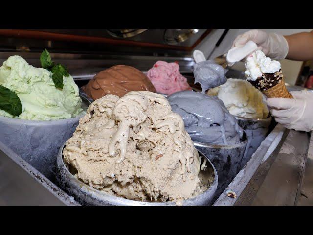 chef studied abroad in Italy! Making authentic chewy Italian homemade gelato - korean street food