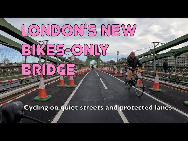  London's new bikes-only bridge — cycling from Barnes to Hammersmith