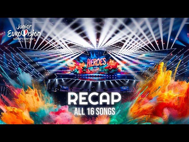 Recap of all 16 songs - Junior Eurovision 2023 | #JESC2023