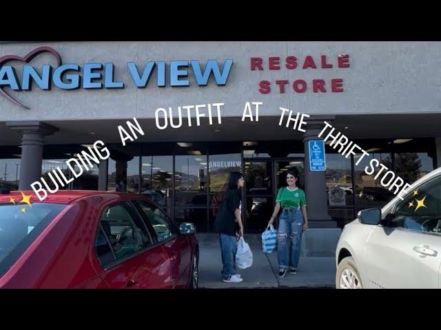 building an outfit at the thrift store 