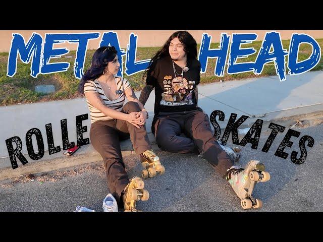 Metal Head learns Roller Skating Tricks! 