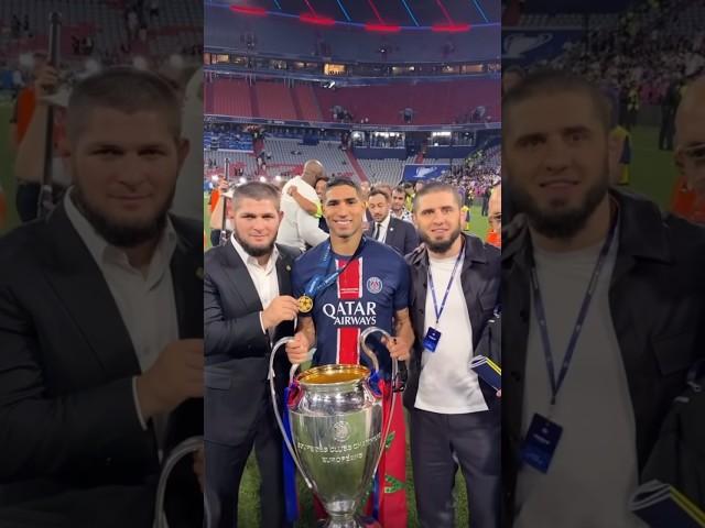 Khabib & Islam celebrate with PSG ️ - #khabib #islammakhachev #psg