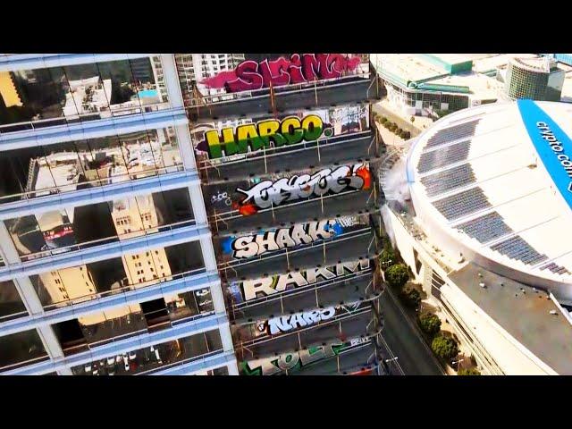 Graffiti Artists Tag LA Luxury Skyscraper Ahead of Grammys