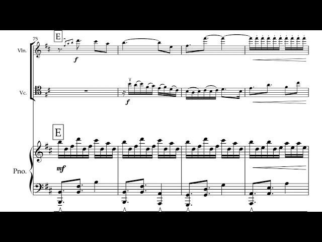 Georgina Palmer - Emerge for Piano Trio (2023) [Score-Video]