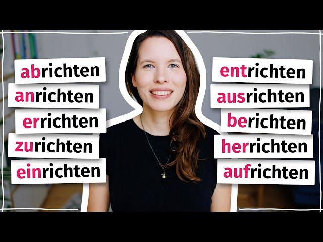 Was bedeuten diese 10 Verben mit „richten“?