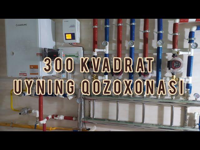 300 kvadratli uyning qozonxonasi#santexnika #katel #montaj #установка #daysun