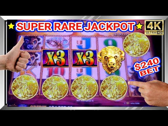 Super Rare 5 Coins Jackpot on Buffalo Gold Collection Slot High Limit