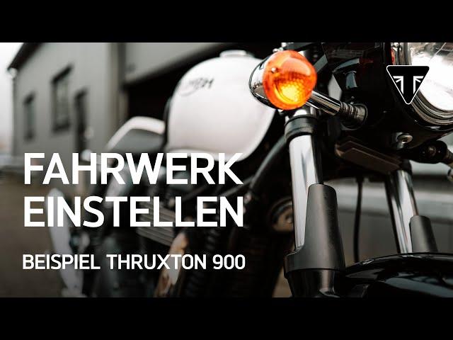 Motorrad Fahrwerk einstellen und abstimmen am Beispiel Triumph Thruxton 900