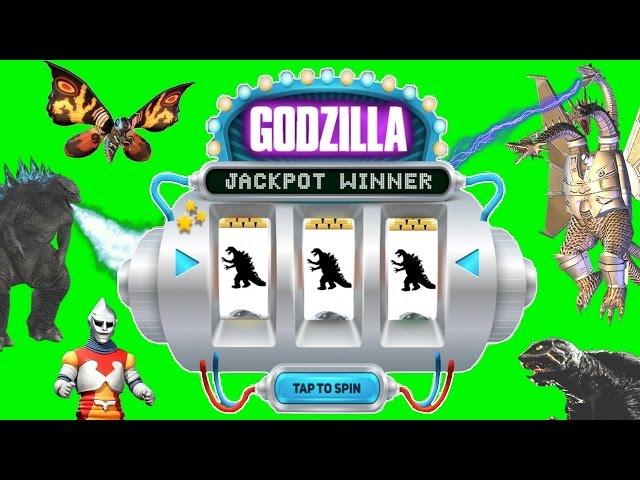 Godzilla JACKPOT SPIN GAME Godzilla Monsters King Ghidorah, Gamera, Mothra Figures