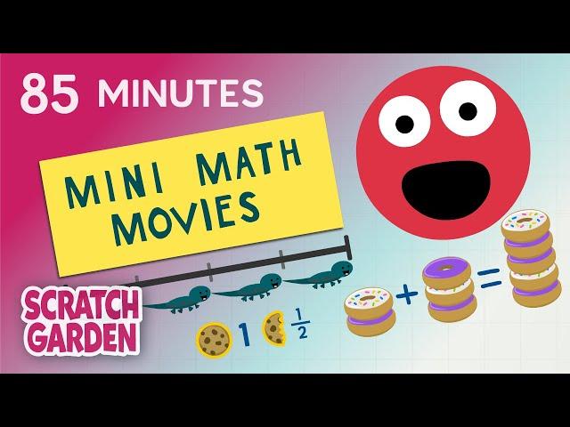 Mini Math Movies Compilation! | Math Video Collection | Scratch Garden