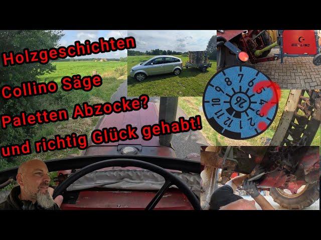 IHC 423 und Collino Säge vorbereiten | Paletten organisieren | beinahe Unfall, richtig Glück gehabt!