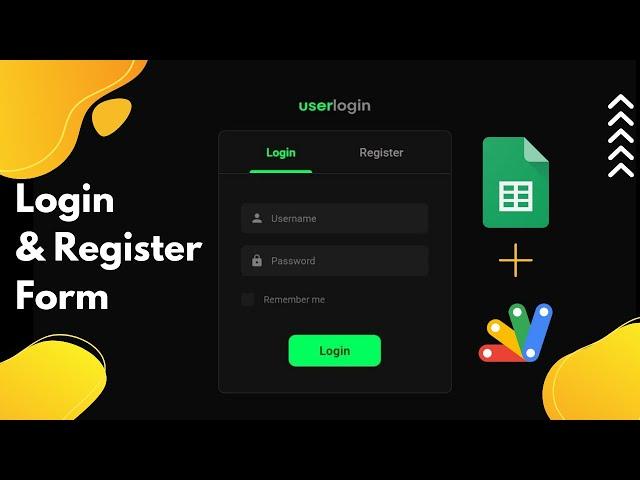 How to Create a Secure Login and Register Form Using Google Apps Script Web App? #appsscript