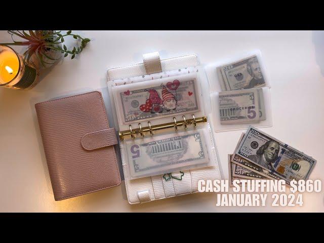 Cash Envelope Stuffing | January 2024 | Savings Challenges | Sinking Funds