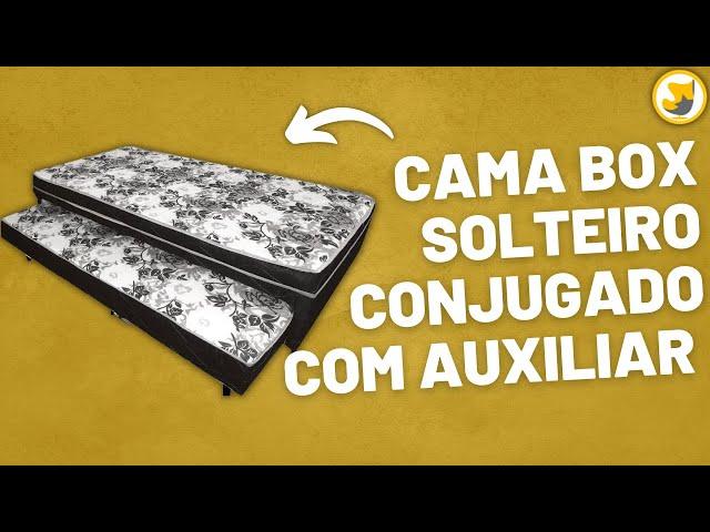 Cama Box Solteiro Conjugado Com Auxiliar Bicama Ortopédica