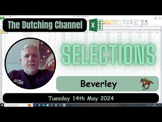 The Dutching Channel - Horse Racing - Excel - 14.05.2024 - Beverley Tips and Selections