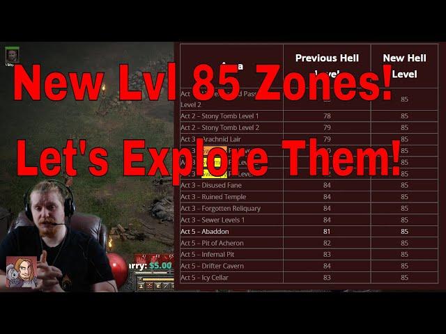 D2R New Level 85 Zones Coming In Patch 2.4! - Let's Take A look at Each Zones Magic Find Viability.