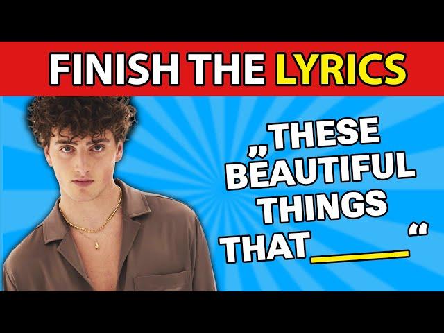 FINISH THE LYRICS  Most Popular TIKTOK Songs 2023-24 | Music Quiz 