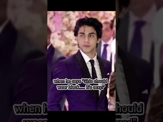 Pov: Aryan says he loves black. #aryankhan