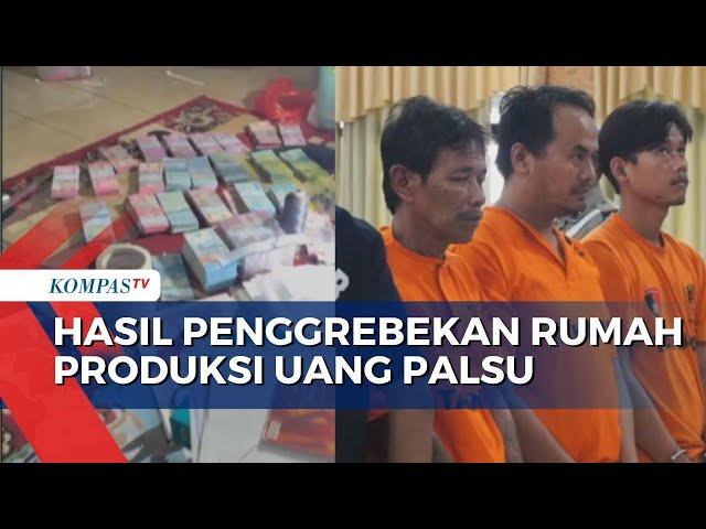 Hasil Penggerebekan Rumah Produksi Uang Palsu di Bandung Barat