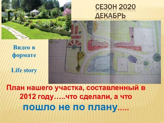 План нашего участка, составленный в 2012 году!!!    Что сделали, а что ПОШЛО НЕ ПО ПЛАНУ....