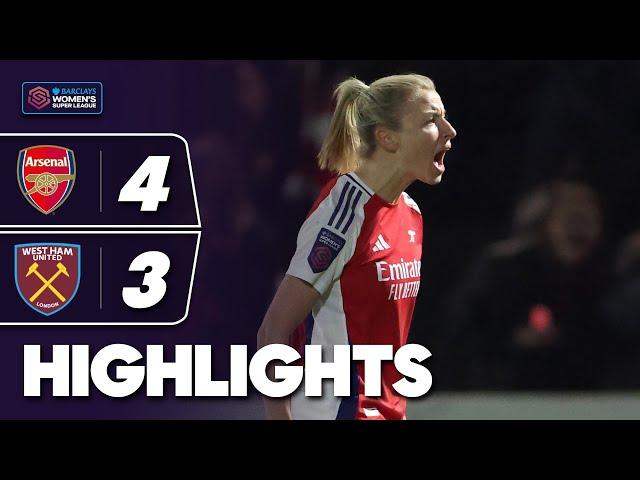 Spectacular 7-Goal Thriller! | Arsenal v West Ham | Barclays Womens Super League 2024-25 Highlights