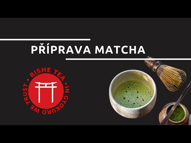 Příprava japonského čaje matcha pomocí chasenu