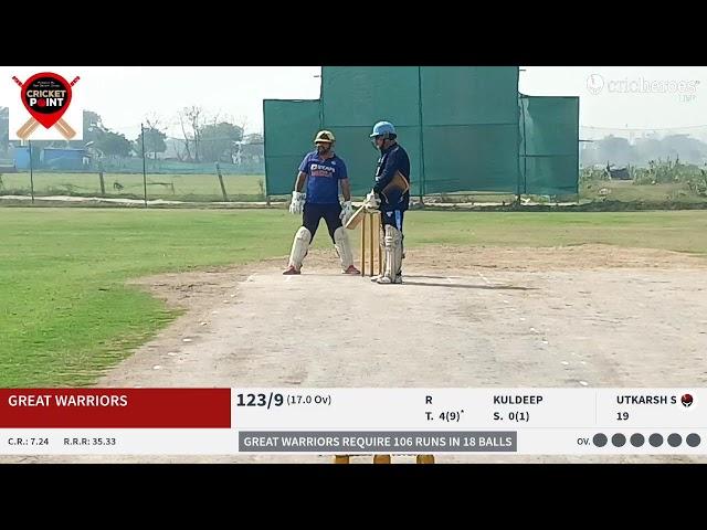 Crik Patriots vs GREAT WARRIORS Live Cricket Match | Cricket Point Weekday Morning S-19 Live - Cric