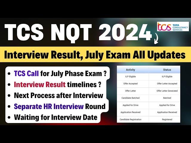 TCS NQT Interview Result Process, July Exam, Offer Letter, ILP | HR Interview | All Queries Solved