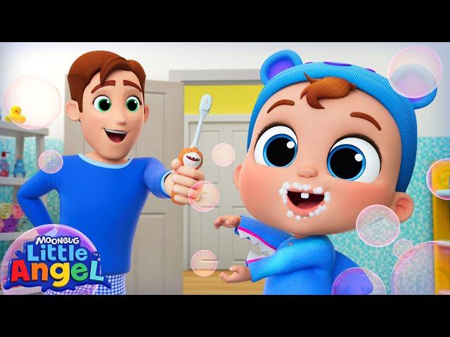 Chomp Chomp Toothbrush - Baby Shark Song | Little Angel Kids Songs & Nursery Rhymes