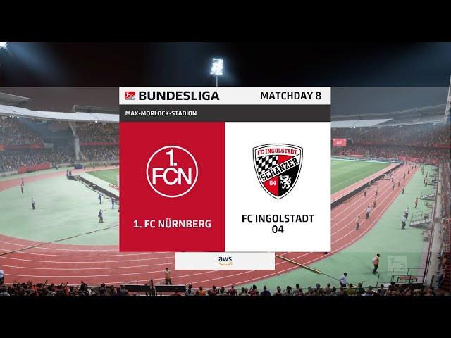 FIFA 22 | 1. FC Nürnberg vs FC Ingolstadt 04 - Max-Morlock-Stadion | Gameplay