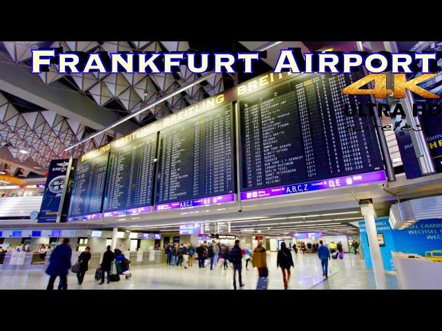 [4K HDR] Frankfurt Airport walking tour . Germany  2021