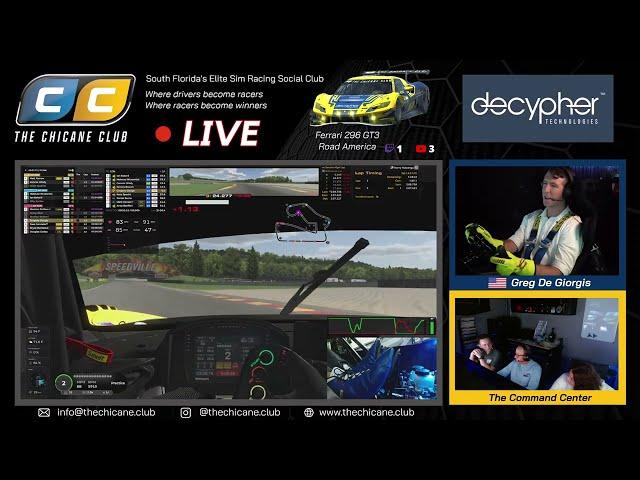  LIVE: Ferrari 296 GT3 @ Road America on iRacing | HARD FOUGHT PODIUM in the land of CHEESE 