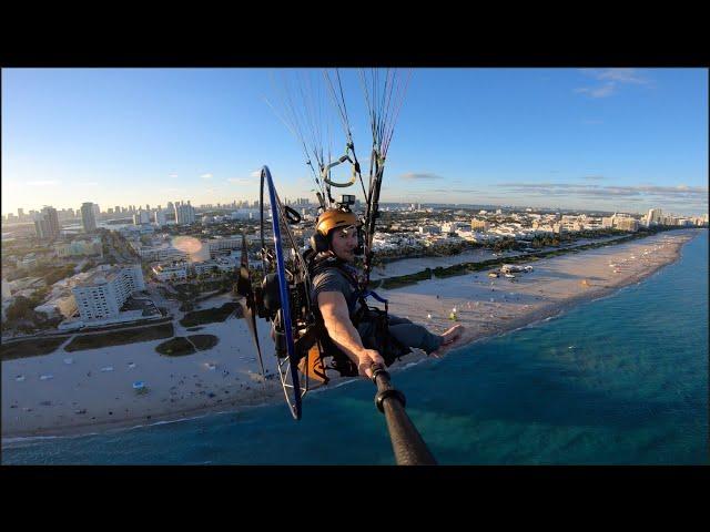 Flying My Paramotor Down South Beach Miami!