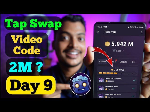 TapSwap Video Code Day 9 | 6 July | Tapswap Video Task Cinema Code Day 9 | How earn money on Crypto