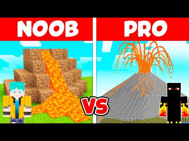 Vulcão de NOOB vs Vulcão de PRO no Minecraft!