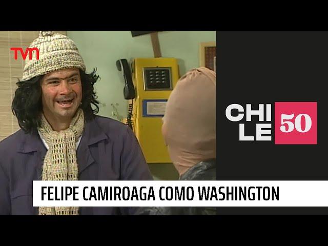 Felipe Camiroaga como el Washington en Pase lo que pase | Chile 50