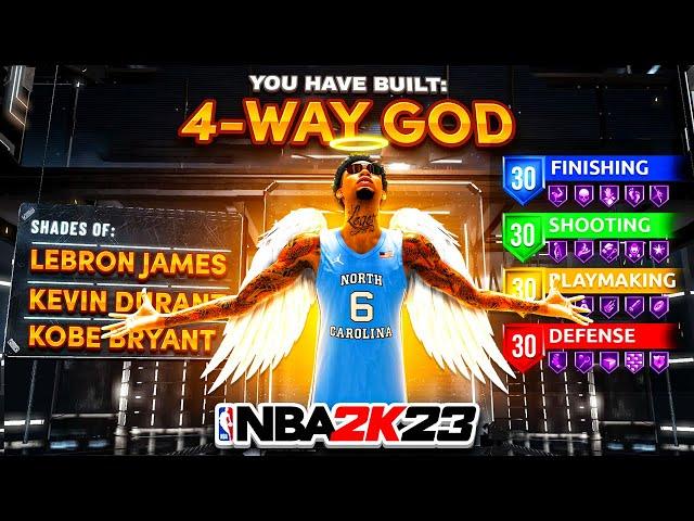 NEW "4-WAY GOD" BUILD IS THE BEST BUILD IN NBA 2K23! *NEW* BEST GAME BREAKING BUILD IN NBA 2K23