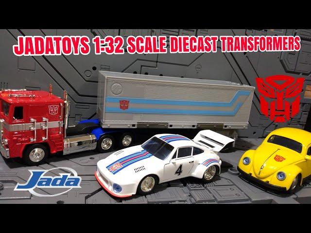 ‼️ DIECAST‼️JADA TOYS 1:32 SCALE TRANSFORMERS 40TH OPTIMUS PRIME JAZZ AND BUMBLEBEE