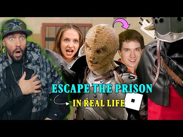 CRAZY! Escape The Prison - Roblox Game In Real Life 'REACTION'