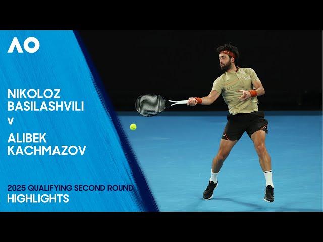 Nikoloz Basilashvili v Alibek Kachmazov Highlights | Australian Open 2025 Qualifying Second Round