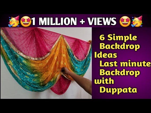 DIY Decorations for Festivals |Simple Backdrop Decoration Idea with normal Chunni | Background decor