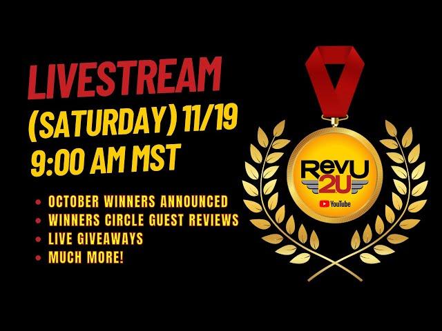 Revu2u Livestream - October Winners Revealed, Giveaways, Guest Reviews, Q&A, and More!