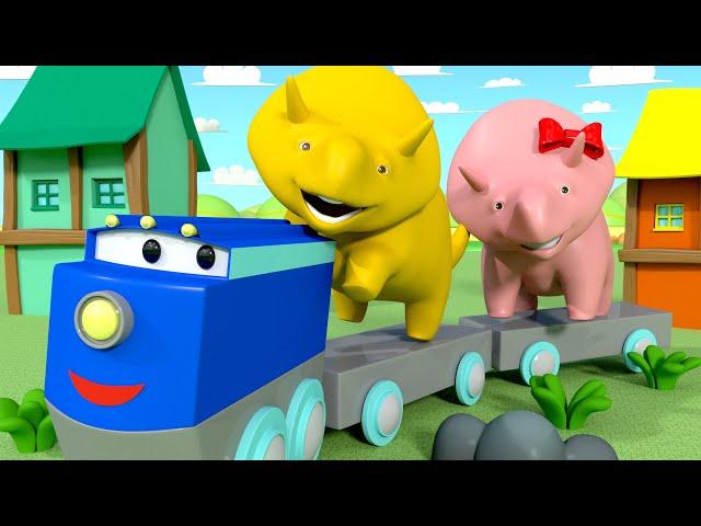 Learn Colors - Dino & Dina Learn About the Yellow Colour - Learn with Dino the Dinosaur  Educati...