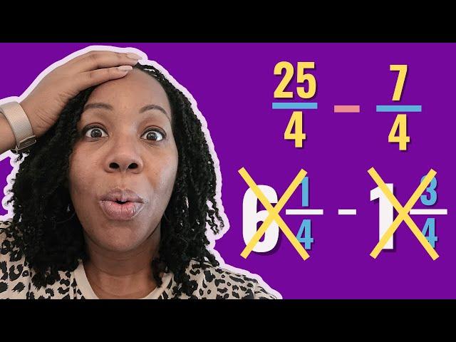 How to Subtract Mixed Numbers by Converting to an Improper Fraction | Teach Elementary Math