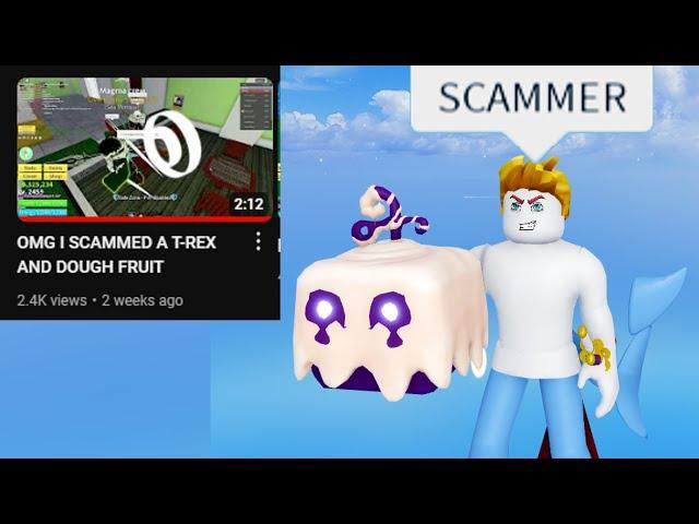 I tricked this scammer into eating a Dough Fruit he scammed (Blox Fruits)