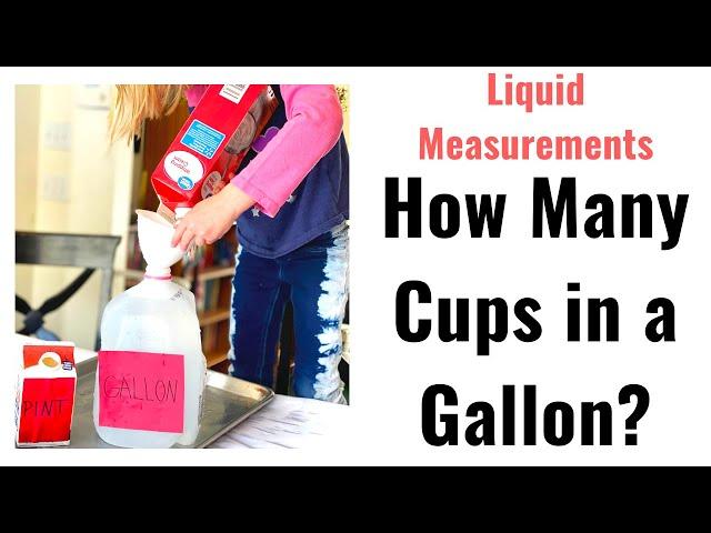 How Many Cups in a Gallon?  Liquid Measurements with Kids
