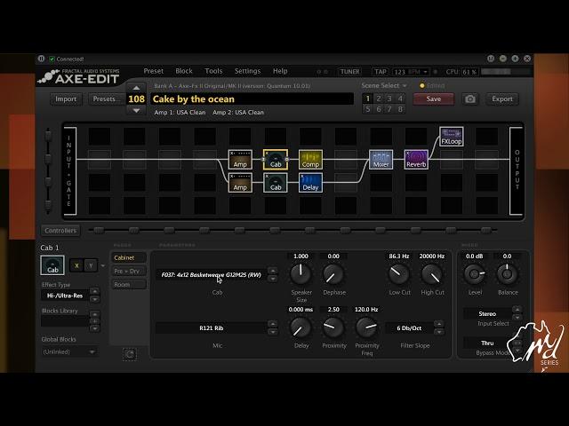 Michael Dolce 2 amp setup AXE FX demo