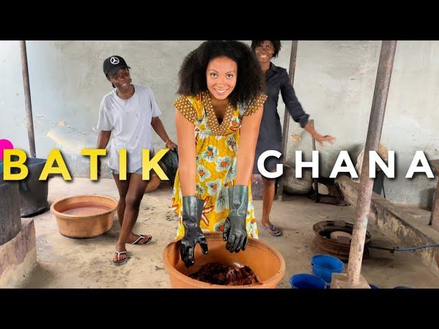 I NEVER KNEW IT WAS MADE LIKE THIS! Making Batik Fabric in Ghana | Things to do in Accra